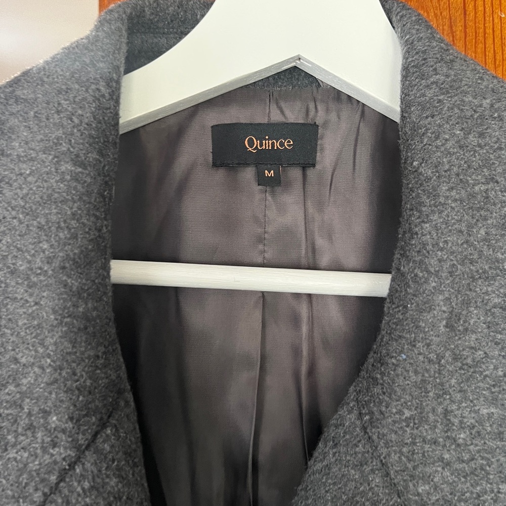 QUINCE Italian Wool Double Breasted Coat NWOT
